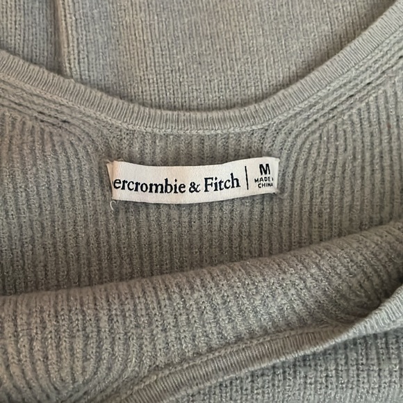 Light teal/gray long sleeved sweater bodysuit - Picture 6 of 6